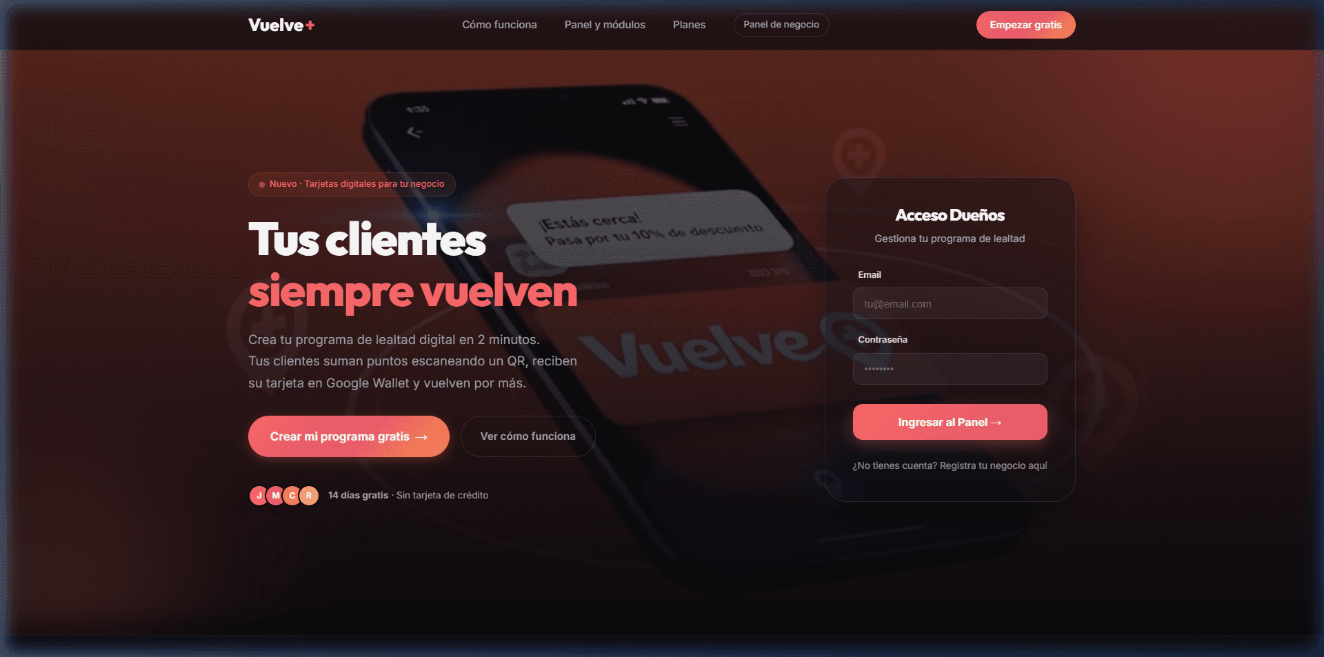 Proyecto Vuelve+ desarrollado por HojaCero